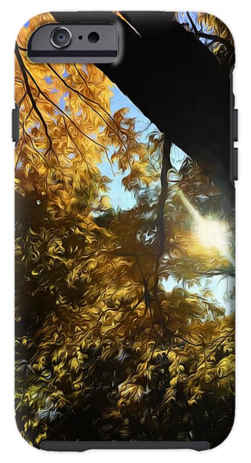 Fall Swirly Yellow Sunlight - Phone Case