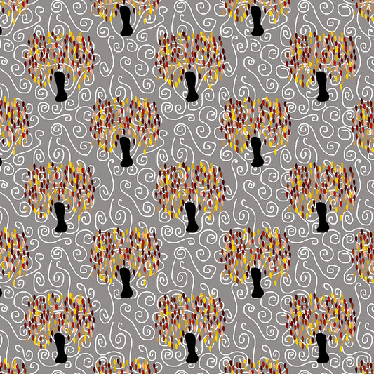 Fall Tree Pattern Digital Image Download