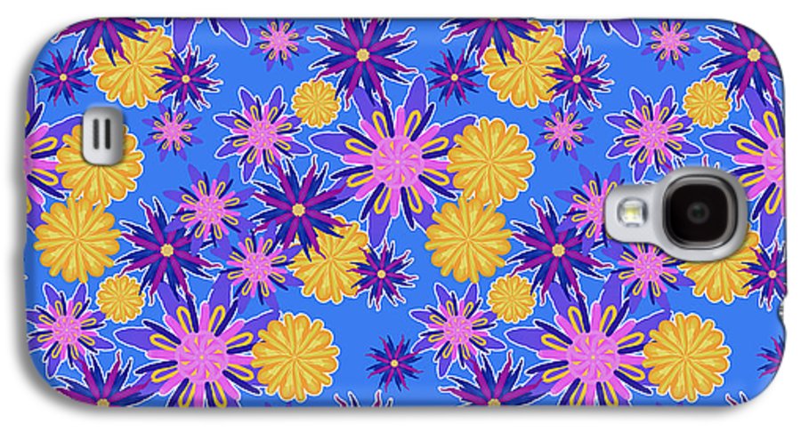 Fanciful Flowers on Powder Blue - Phone Case