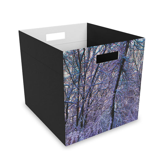 Pink and Blue Snow at Dawn Felt Storage Box