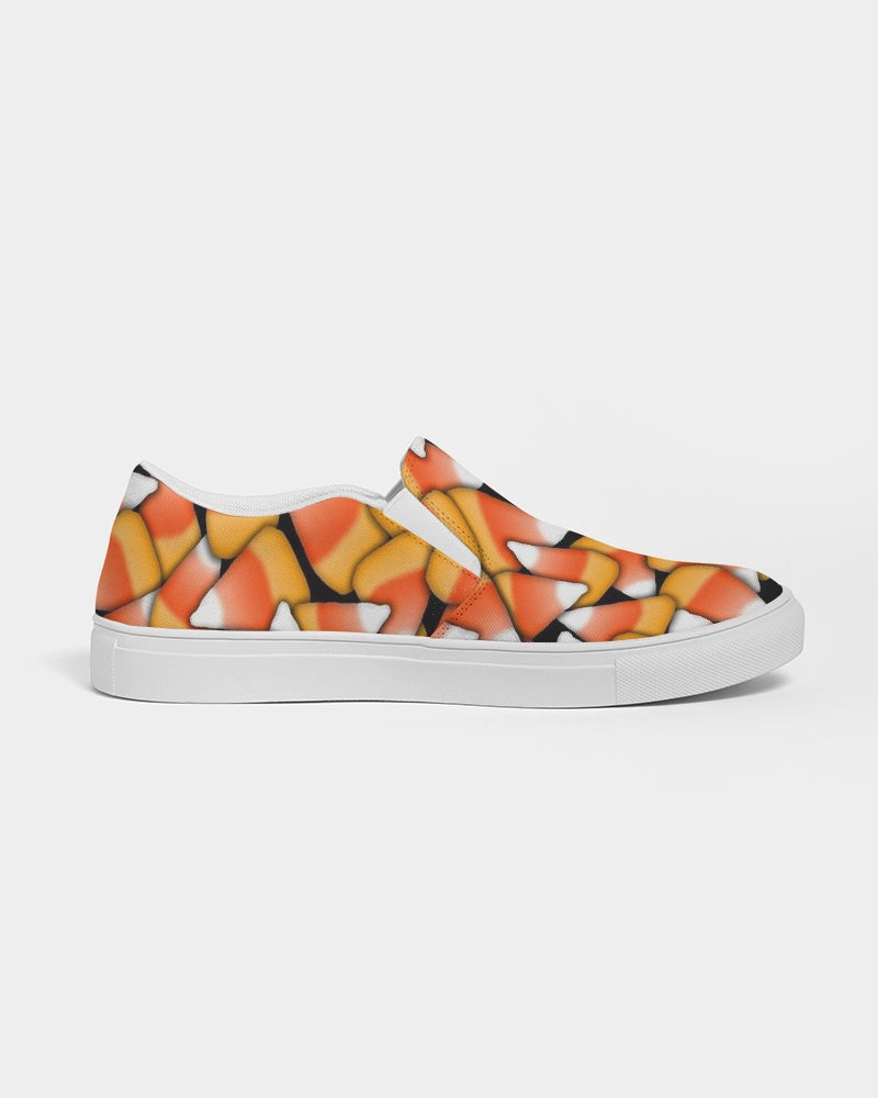 Candy Corn Pattern Women's Slip-On Canvas Shoe
