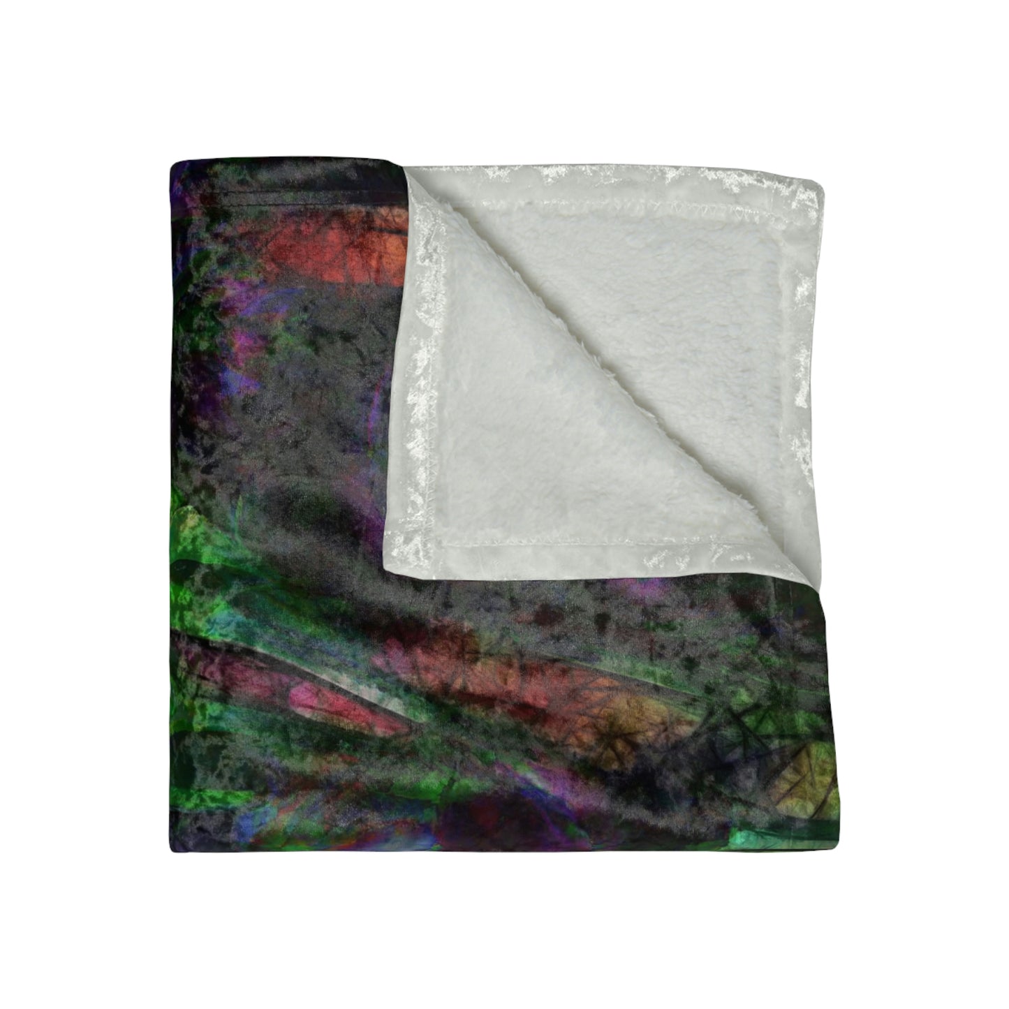 Abstract Pink Carnations Crushed Velvet Blanket