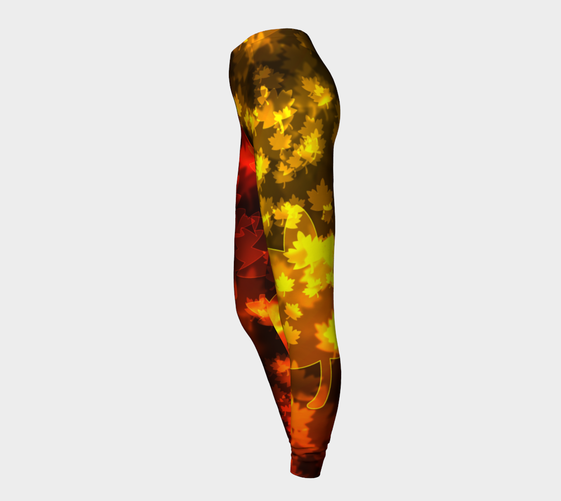 Fall Leaves Bokeh Leggings