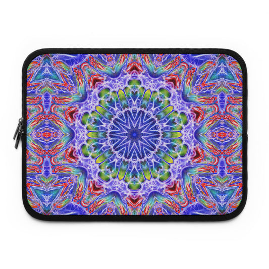 Blue Red Kaleidoscope Laptop Sleeve