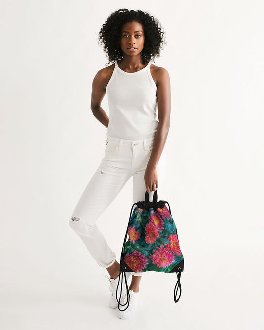 Warm Fall Mums Canvas Drawstring Bag