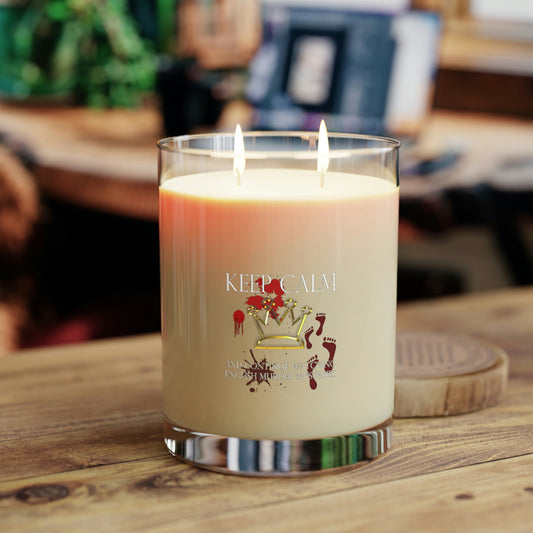 Keep Calm English Mystery Scented Candle - Full Glass, 11oz