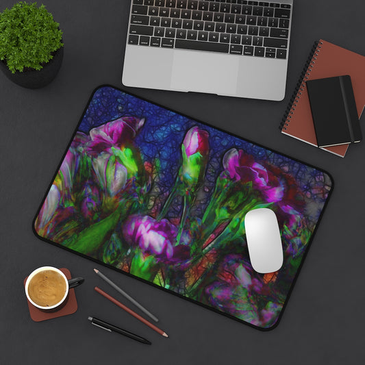 Abstract Pink Carnations Desk Mat
