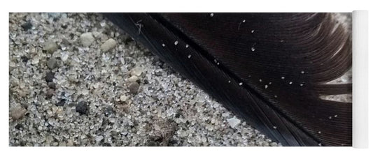 Feather On The Beach - Yoga Mat