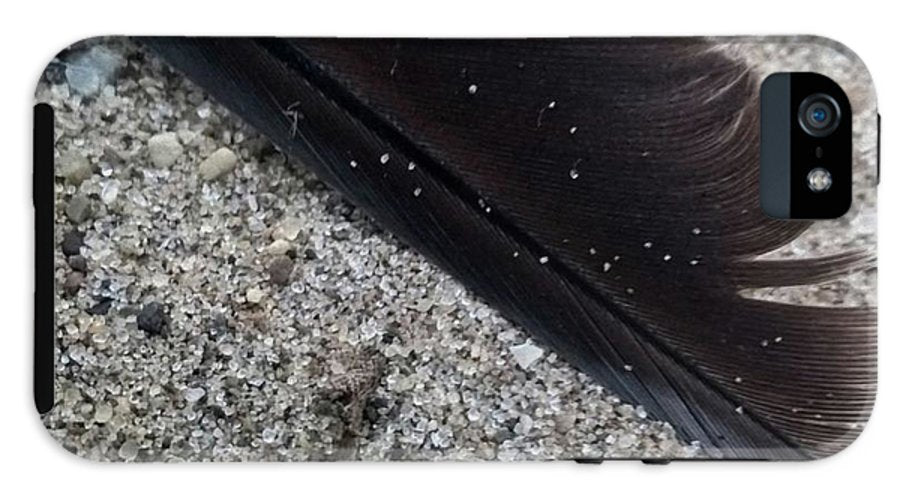 Feather On The Beach - Phone Case
