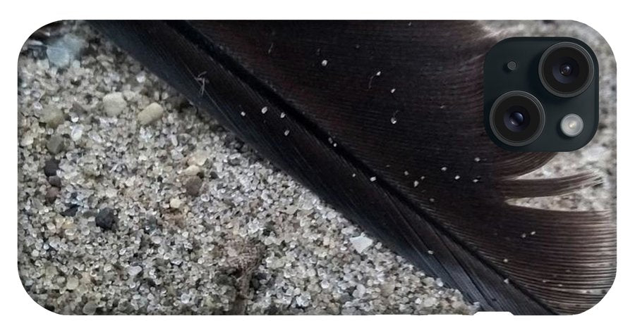 Feather On The Beach - Phone Case