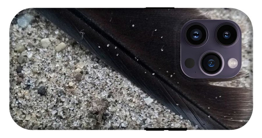 Feather On The Beach - Phone Case