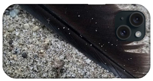 Feather On The Beach - Phone Case