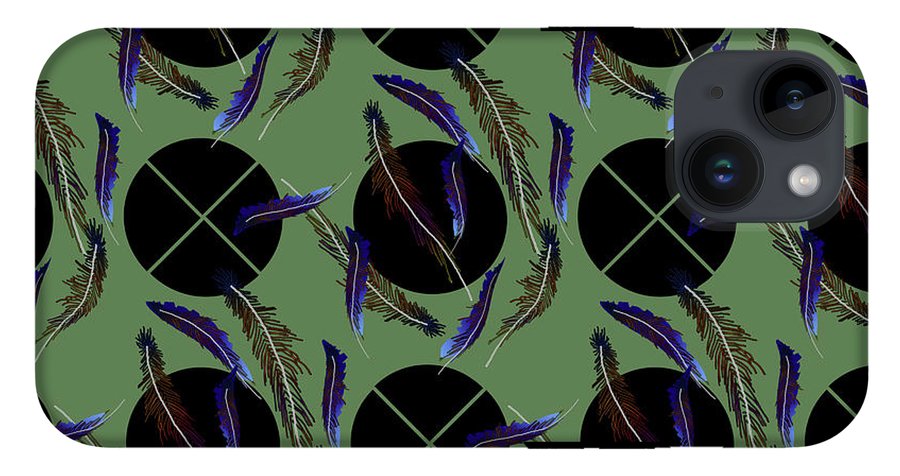 Feathers and Polkadots - Phone Case