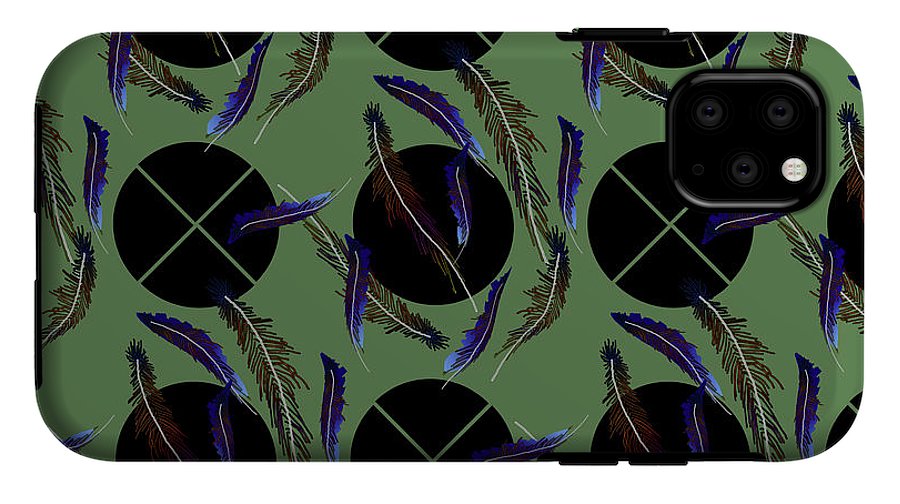 Feathers and Polkadots - Phone Case