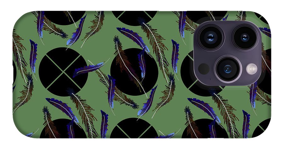 Feathers and Polkadots - Phone Case