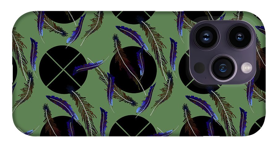 Feathers and Polkadots - Phone Case