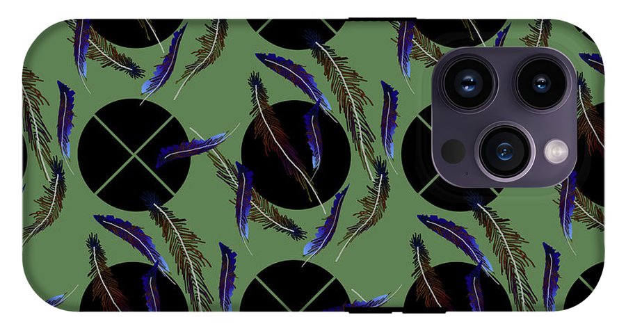 Feathers and Polkadots - Phone Case
