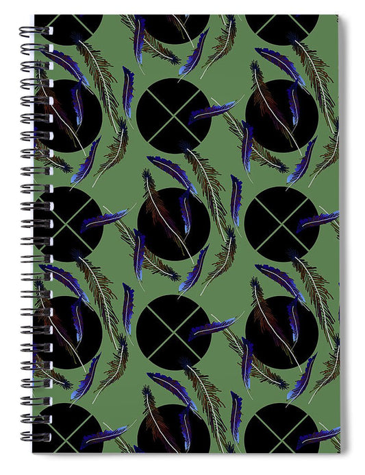 Feathers and Polkadots - Spiral Notebook
