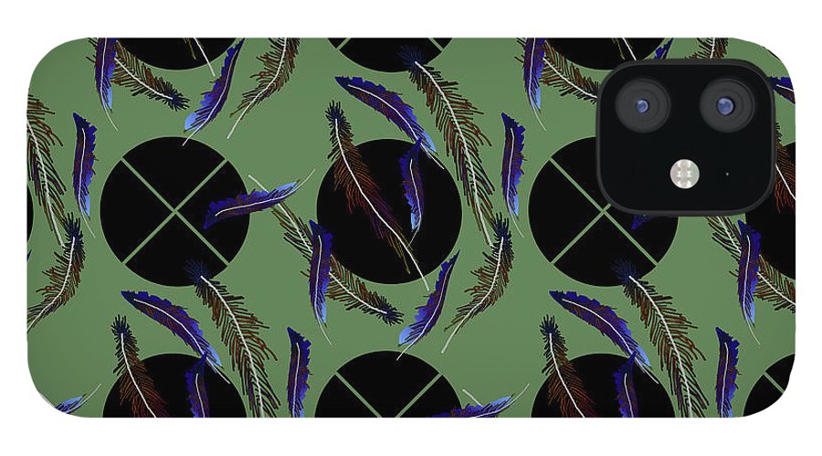 Feathers and Polkadots - Phone Case