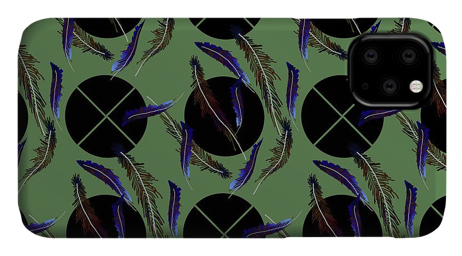 Feathers and Polkadots - Phone Case