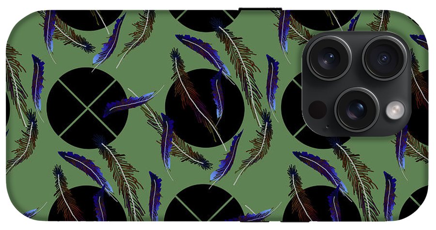 Feathers and Polkadots - Phone Case