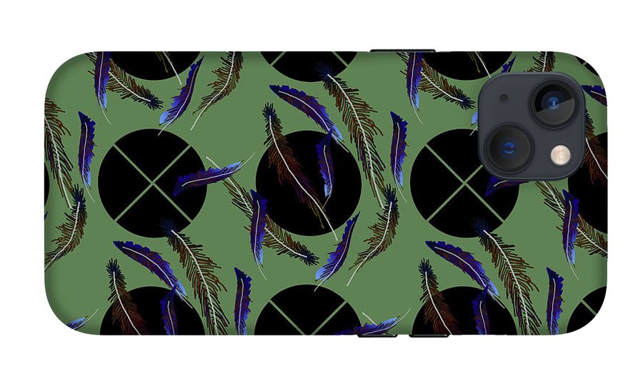 Feathers and Polkadots - Phone Case