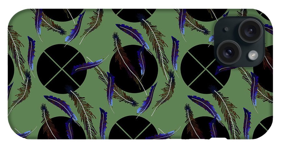 Feathers and Polkadots - Phone Case