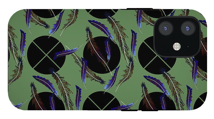 Feathers and Polkadots - Phone Case