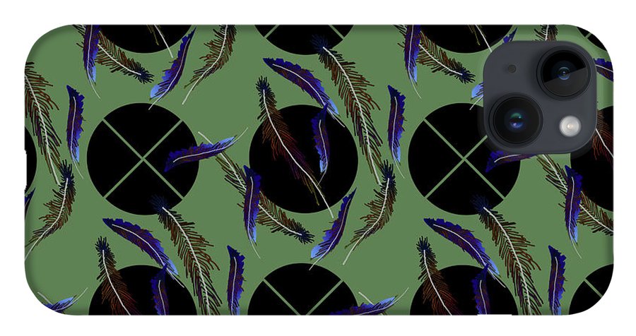 Feathers and Polkadots - Phone Case