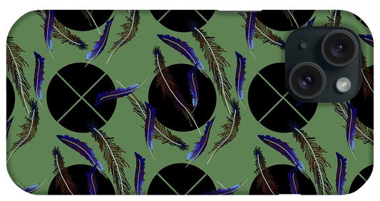 Feathers and Polkadots - Phone Case