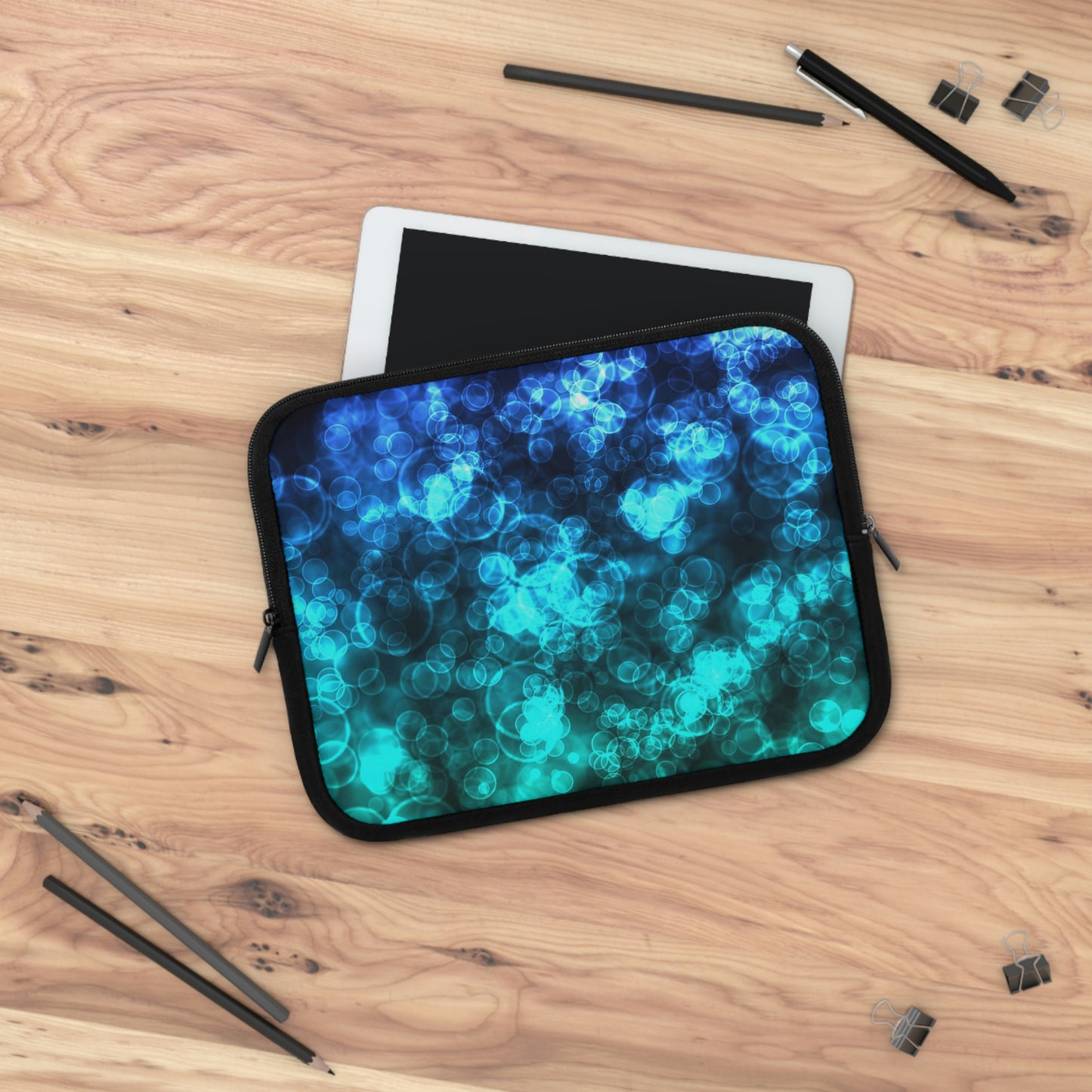 Blue Ocean Bokeh Laptop Sleeve