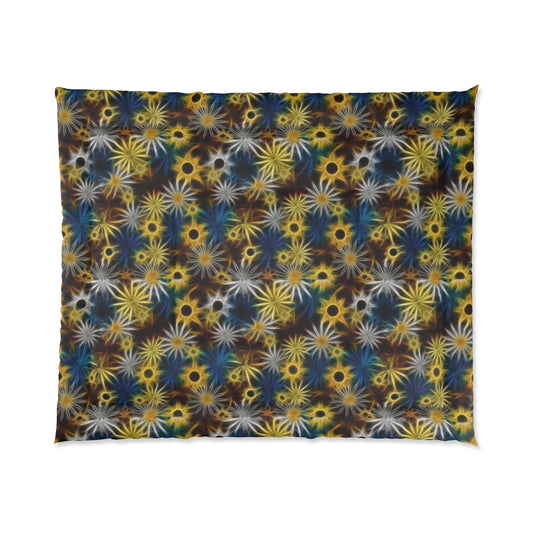 Blue and Yellow Daisies Comforter