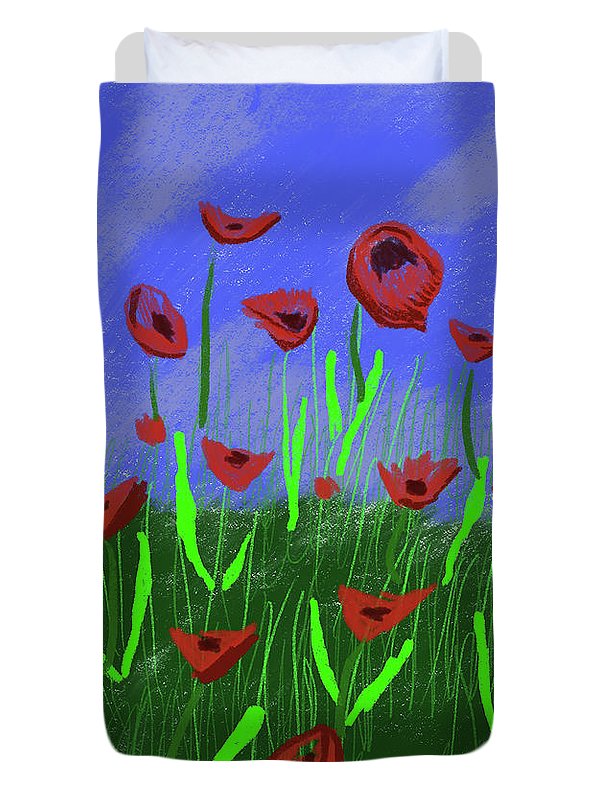 Field Of Poppies - Duvet Cover