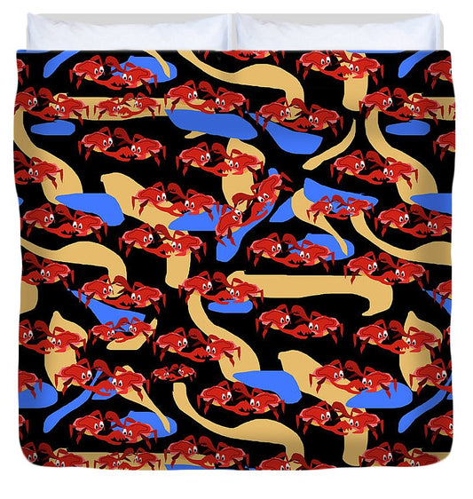 Fighting Crabbies Pattern - Duvet Cover