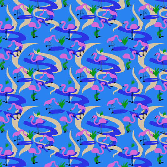 Flamingos Pattern Digital Image Download