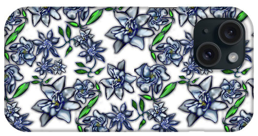 Gardenias on White - Phone Case