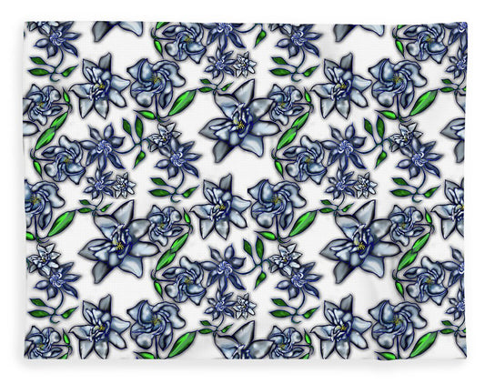 Gardenias on White - Blanket