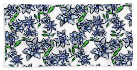 Gardenias on White - Bath Towel