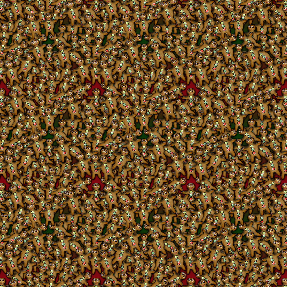 Gingerbread Man Pattern Digital Image Download
