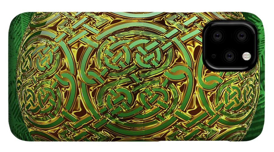 Gold Celtic Christmas Ornament - Phone Case