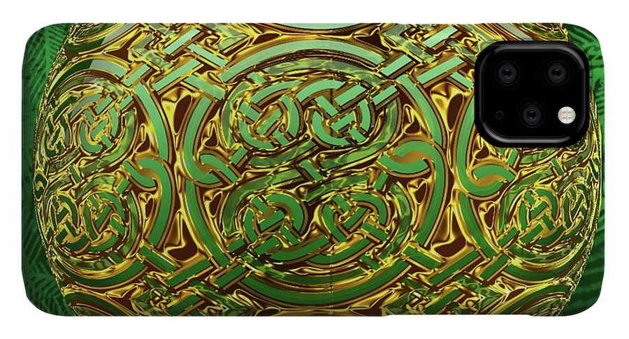 Gold Celtic Christmas Ornament - Phone Case