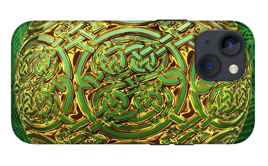 Gold Celtic Christmas Ornament - Phone Case