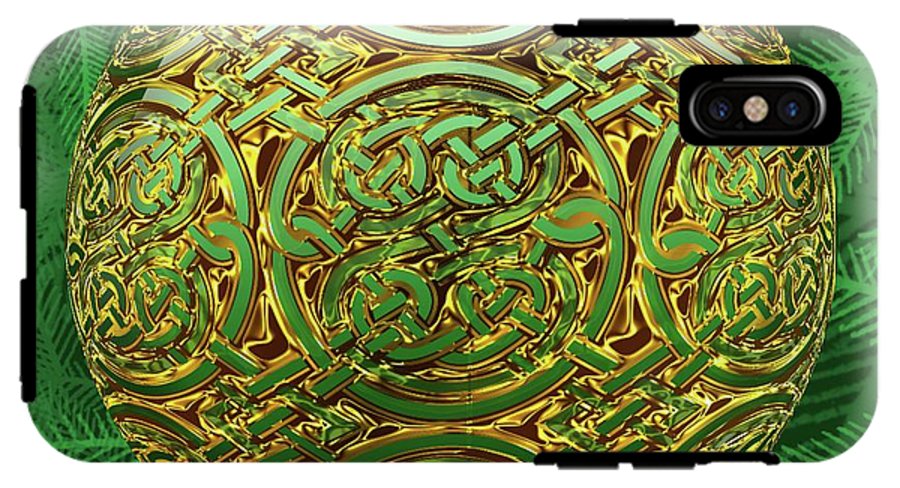 Gold Celtic Christmas Ornament - Phone Case