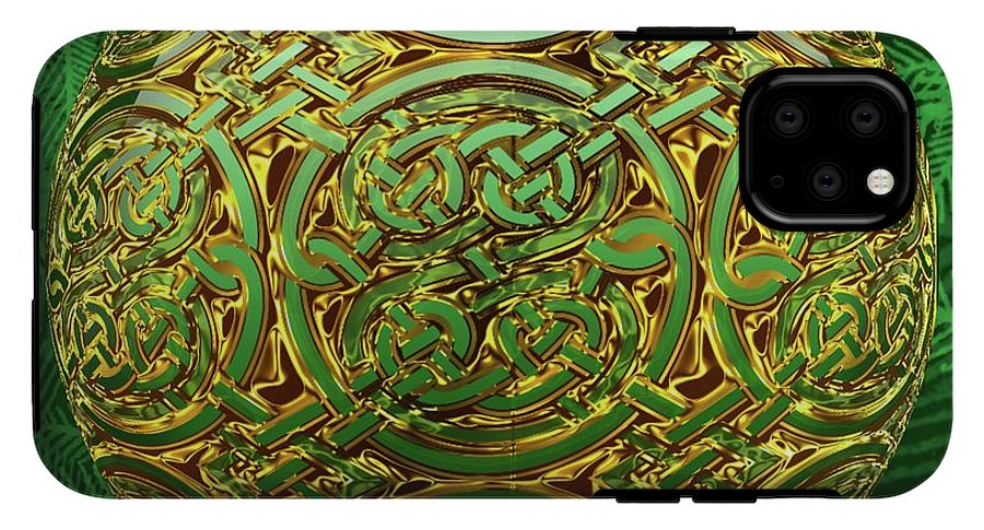 Gold Celtic Christmas Ornament - Phone Case