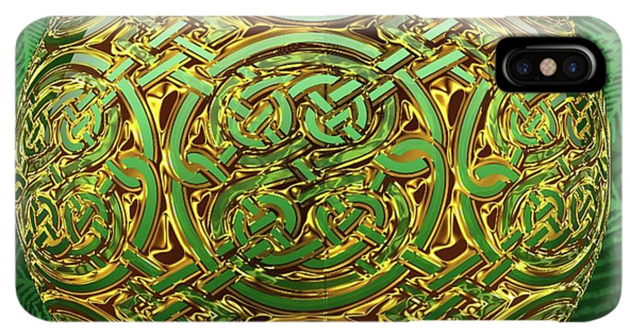Gold Celtic Christmas Ornament - Phone Case