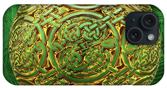 Gold Celtic Christmas Ornament - Phone Case
