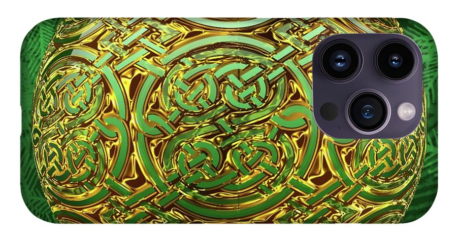 Gold Celtic Christmas Ornament - Phone Case