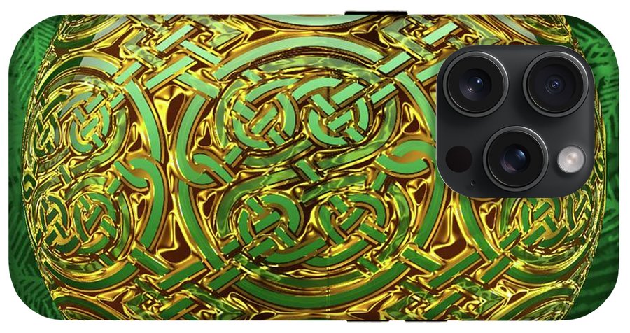 Gold Celtic Christmas Ornament - Phone Case
