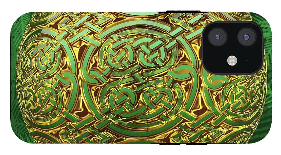 Gold Celtic Christmas Ornament - Phone Case