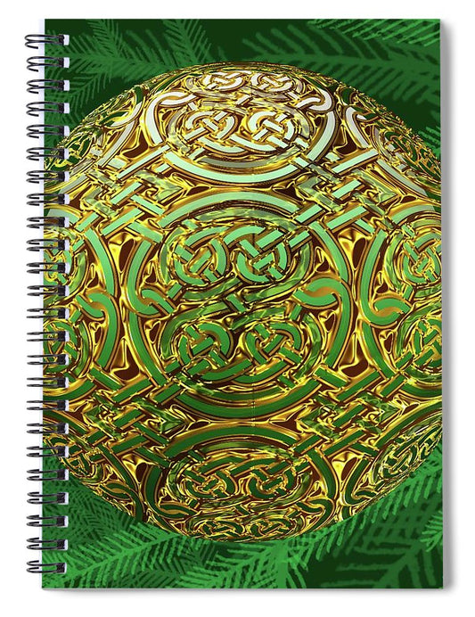 Gold Celtic Christmas Ornament - Spiral Notebook